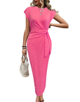 KELSEY™ – Elegant Leopard Print Knot Bodycon Dress