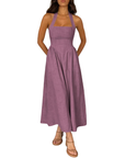 KATE™ – Elegant Sleeveless High-Waist Dress