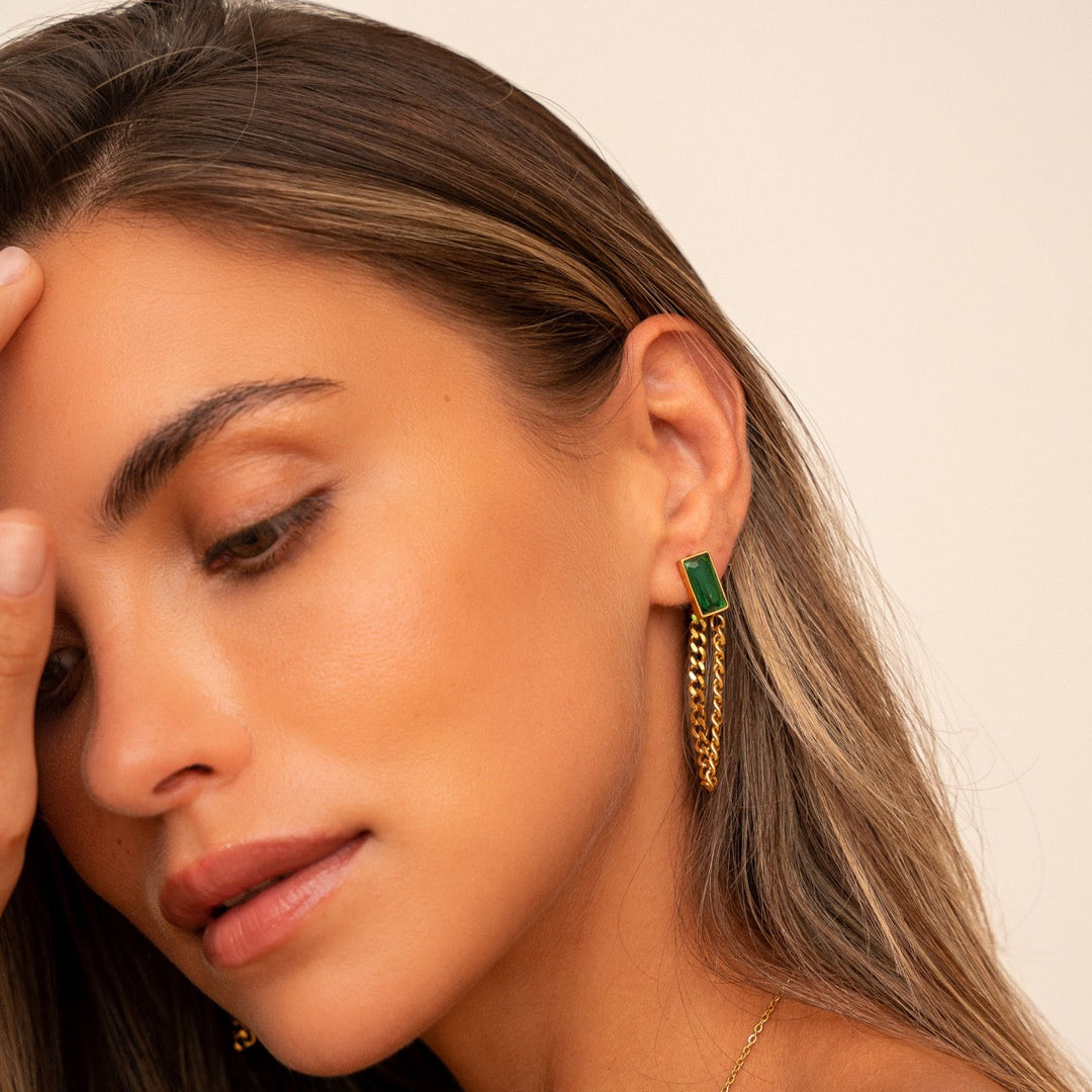 Esmeralda Chain Earrings