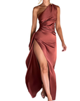 AMBER™ – Sophisticated One Shoulder Maxi Dress