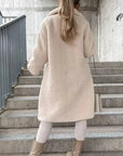 Jenna - Teddy Plush Button Coat
