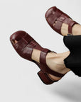 Madella – Elegant Leather Sandals with Block Heel