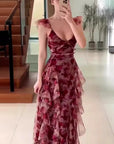 MARIELA™ – Romantic Floral Ruffle Maxi Dress