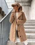Jenna - Teddy Plush Button Coat