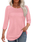 Mona | Pleated 3/4 Sleeve Top