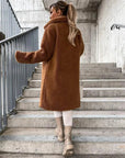 Jenna - Teddy Plush Button Coat