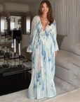 Athena | Floral Drawstring Maxi Dress