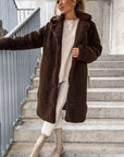 Jenna - Teddy Plush Button Coat