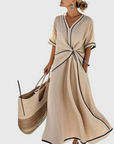 Helena | Draped Coastal Maxi Dress