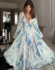 Athena | Floral Drawstring Maxi Dress