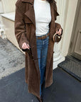 Suzanne| Classic Suede Trench Coat.