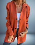 Jasmine -Single-Breasted Casual Hooded Jacket