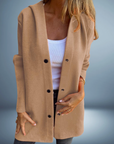 Jasmine -Single-Breasted Casual Hooded Jacket