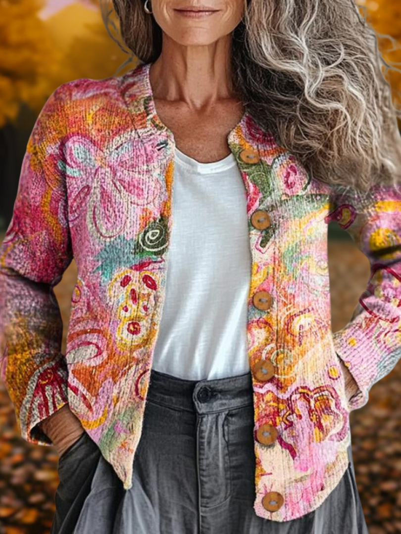 Heather | Floral Fantasy Cardigan