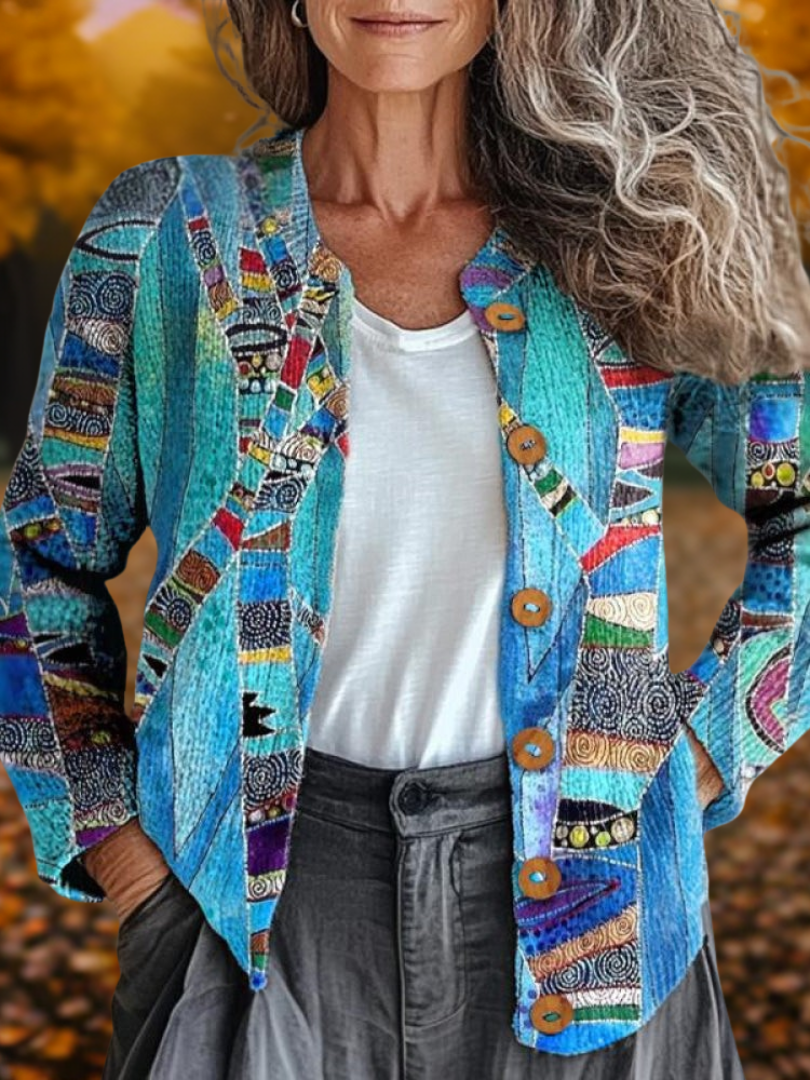 Nicole | Oil Painting Cardigan