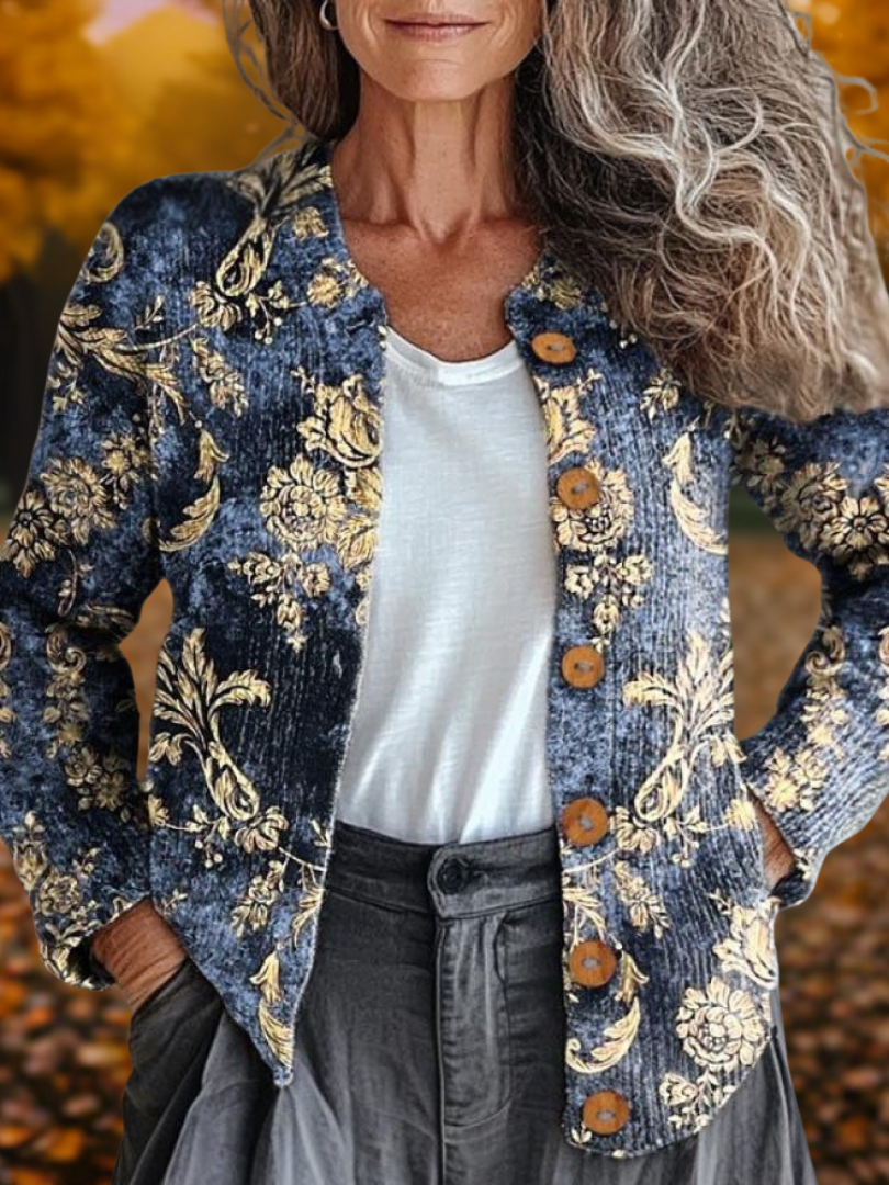 Angela | Floral Art Cardigan