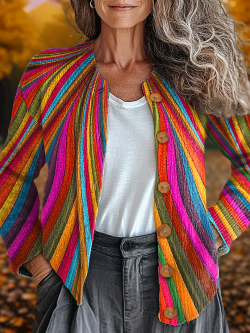 Megan | Geometric Art Cardigan