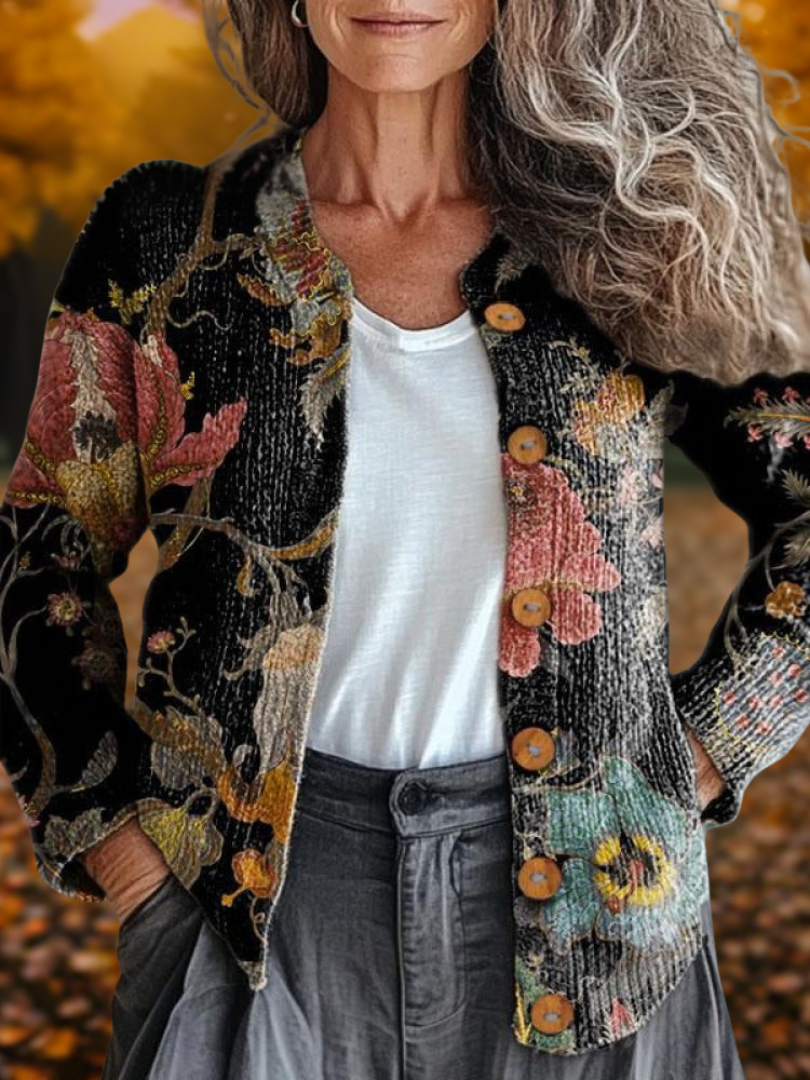 Erin | Flowers Print Cardigan