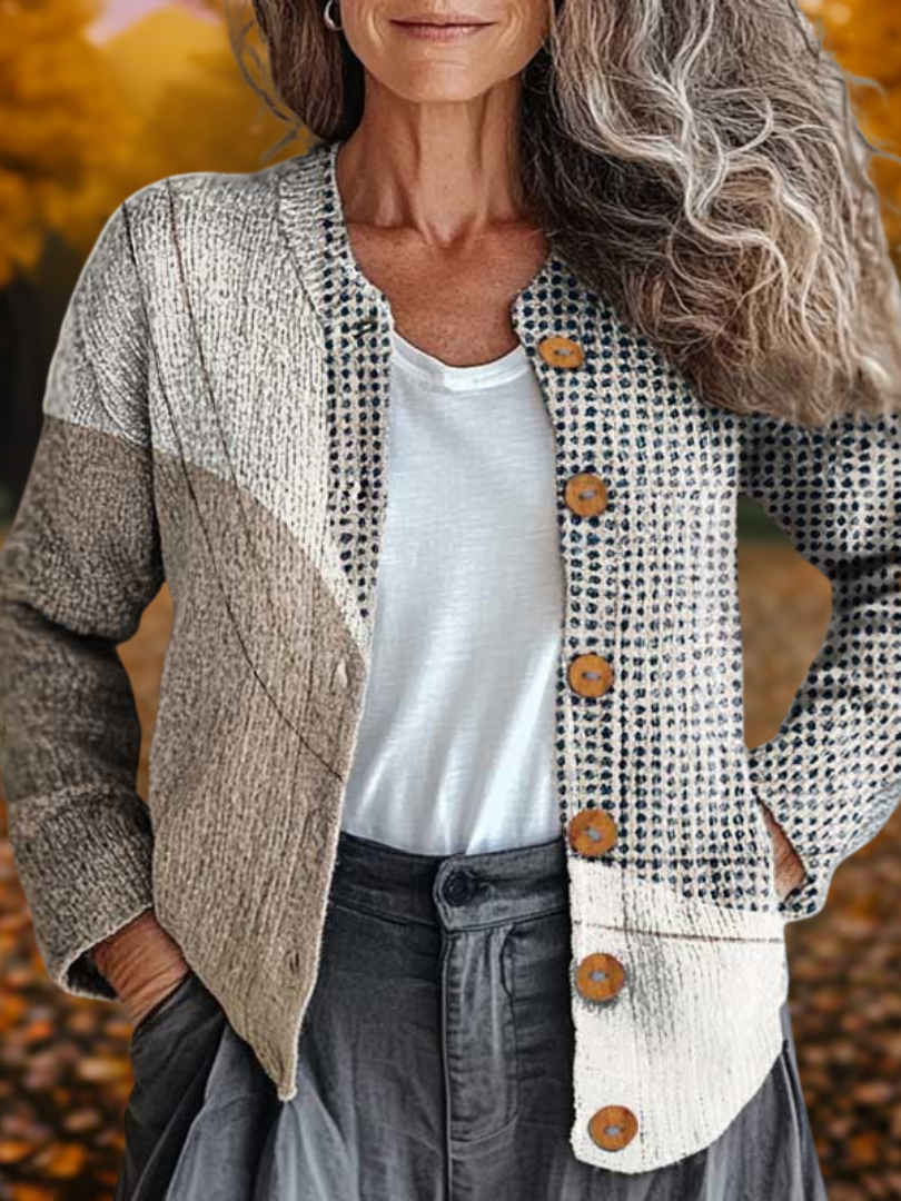 Julie | Geometric Art Cardigan
