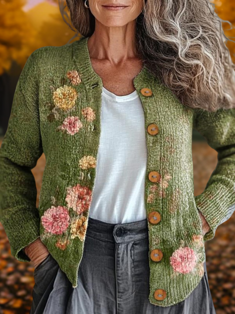 Michelle | Floral Art Cardigan