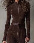 Alessia - long suede dress