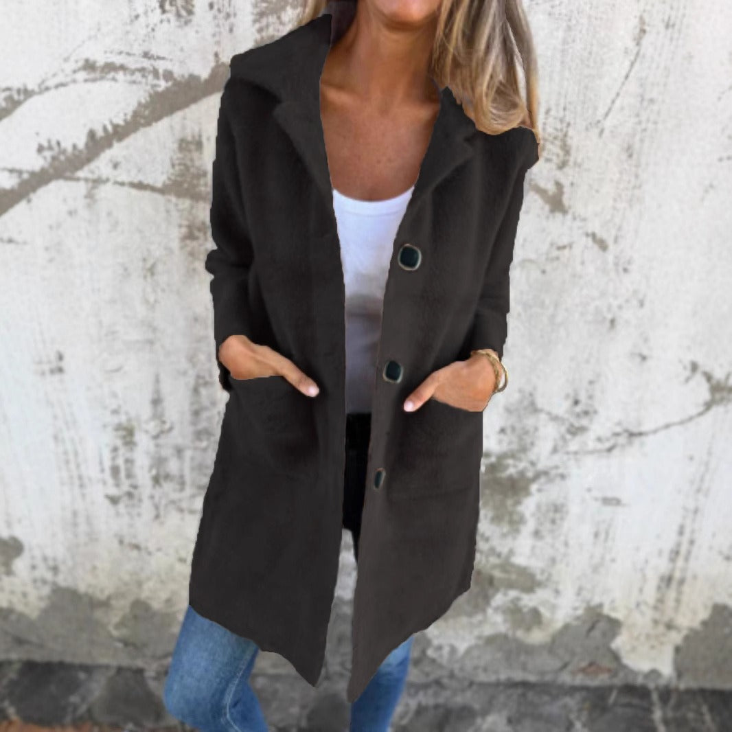 Rian - Long Sleeve Button Down Jacket With Pockets