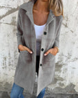 Rian - Long Sleeve Button Down Jacket With Pockets