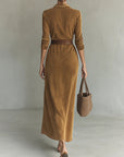 Célianne | Chic Suede Maxi Dress