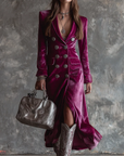 Victoria | Velvet Blazer Dress