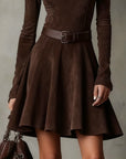 Meredith | Vintage Suede Mini Dress