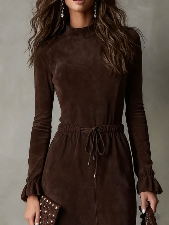 Isla - suede midi dress