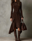 Isla - suede midi dress