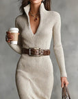 Valériea - Chic Fitted Midi Dress