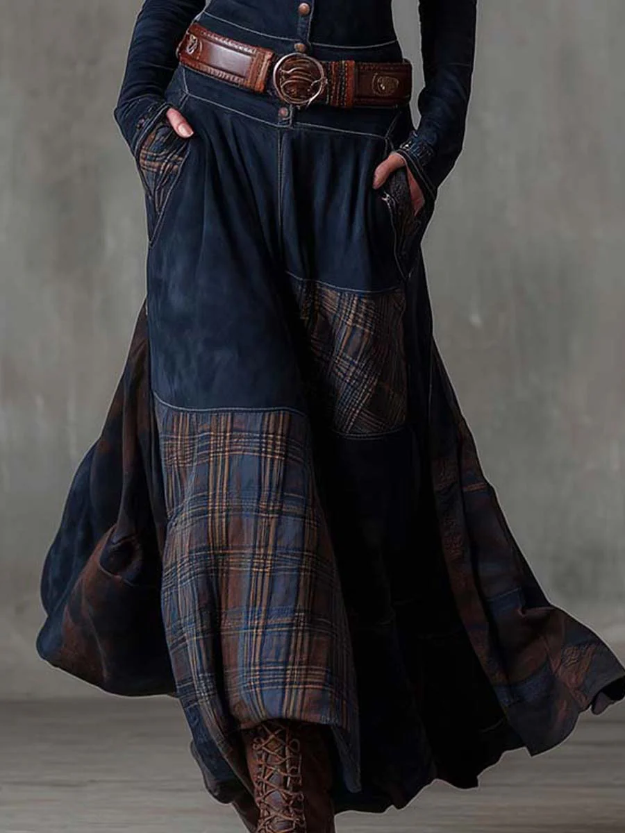Amanda | Suede maxi dress with belt
