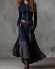 Michelle -  suede maxi dress