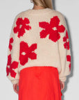 All-Match Crew Neck Floral Sweater