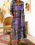 Manuela™ | Comfortable Denim Dress with Ethnic Patchwork