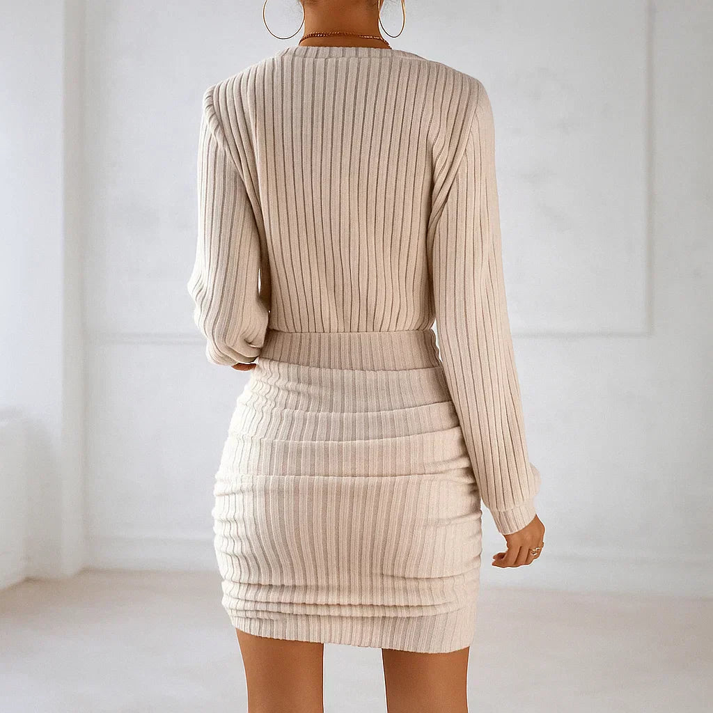 Melina | Brown knit dress