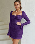 ELLIE™ - Elegant Glitter Mesh Bodycon Long Sleeve Party Dress