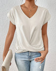 Zoe -  The Sweetheart Neckline Casual T-Shirt