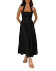 KATE™ – Elegant Sleeveless High-Waist Dress