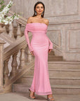 DARCIE™ - Off Shoulder Ruched Sequin Bodycon Evening Gown