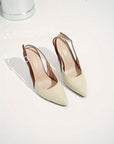 Amélie | Contrast Slingback Heels
