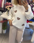 Gina™- Heart Printed Two-Piece Set