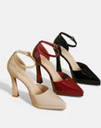 Evette Leather Heels