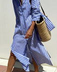 Sophia | Timeless Striped Shirt Dress with Elegant Comfort