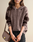 Emily | Cable Knit Hoodie Sweater