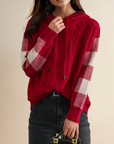 Emily | Cable Knit Hoodie Sweater