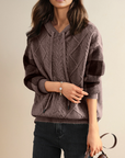 Emily | Cable Knit Hoodie Sweater