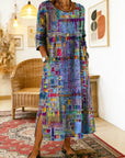 Manuela™ | Comfortable Denim Dress with Ethnic Patchwork